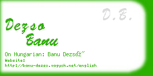 dezso banu business card